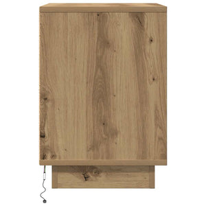Nachttische mit LED Artisan-Eiche, 2er-Set