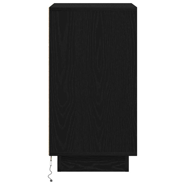 Nachttisch mit LED Schwarz 38x34x65 cm
