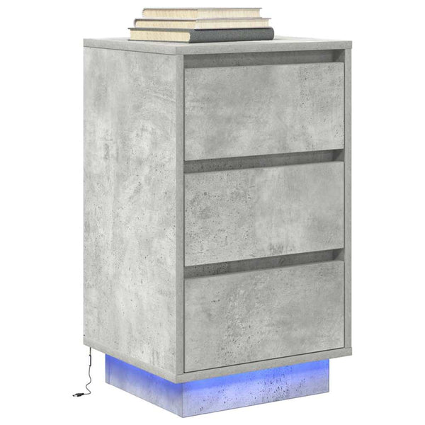 Nachttisch Betongrau mit LED