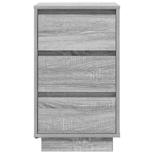 Nachttisch mit LED Grau Sonoma 38x34x65 cm