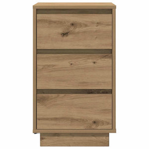 vidaXL Table de chevet avec lumières LED Chêne Artisan 38x34x65 cm