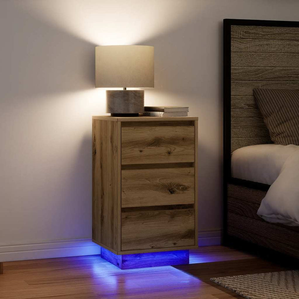 Nachttisch Artisan-Eiche mit LED