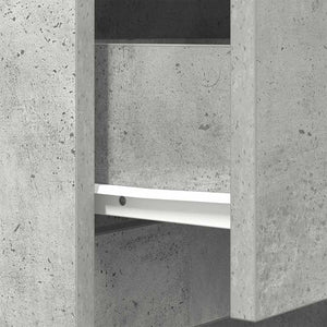 Betongrau Nachttisch mit Stauraum