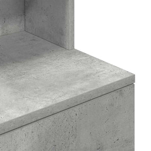 Betongrau Nachttisch mit Stauraum