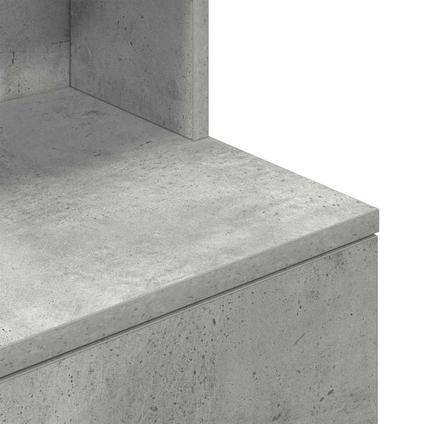 Betongrau Nachttisch mit Stauraum
