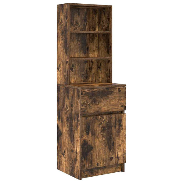 vidaXL Table de chevet chêne fumé 39x35x125 cm Bois d'ingénierie