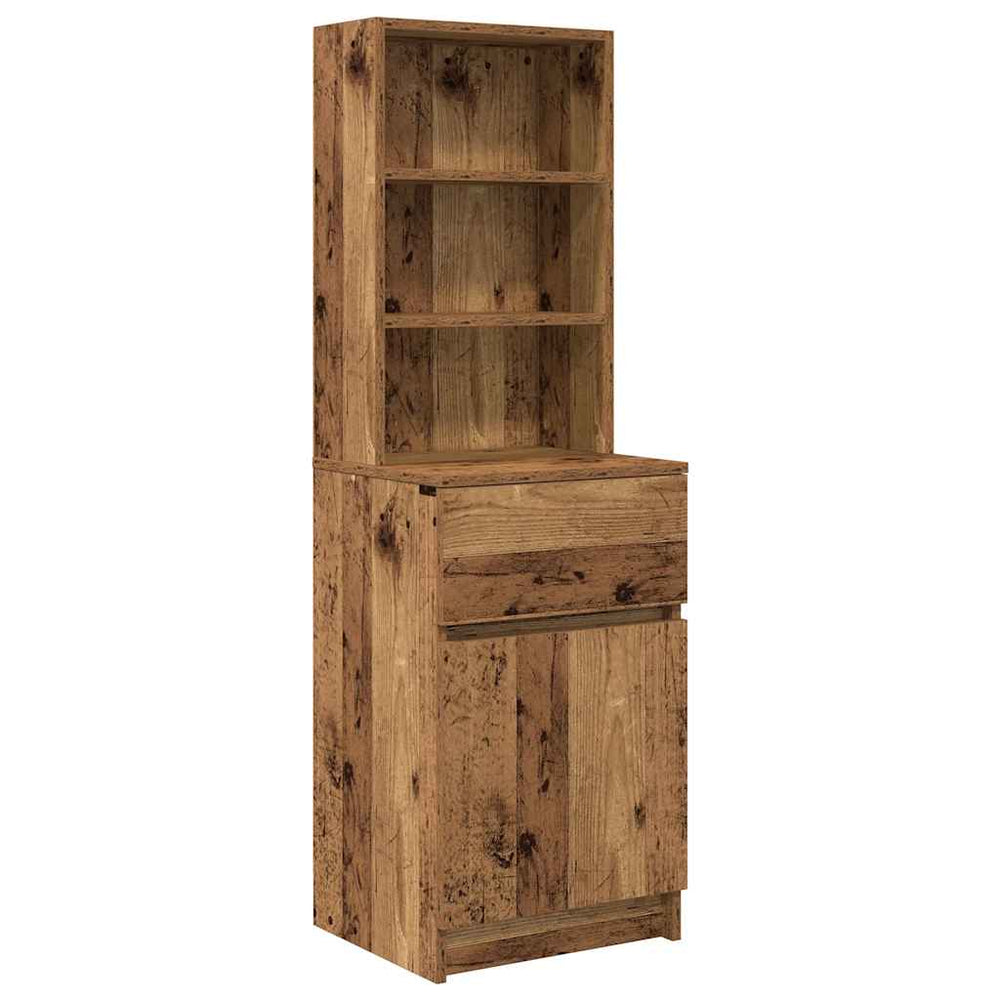 Nachttisch Altholz-Optik 39x35x125 cm