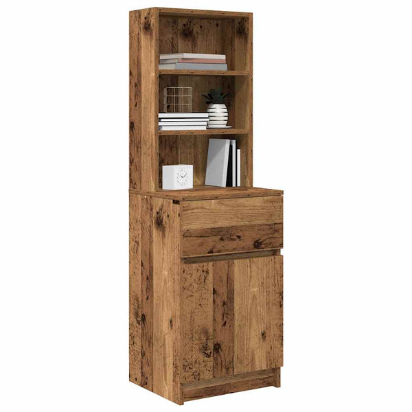 Nachttisch Altholz-Optik 39x35x125 cm