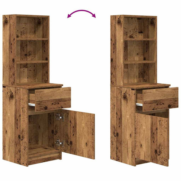Nachttisch Altholz-Optik 39x35x125 cm