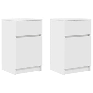 Nachttische 2er Set Weiß 39x35x65cm
