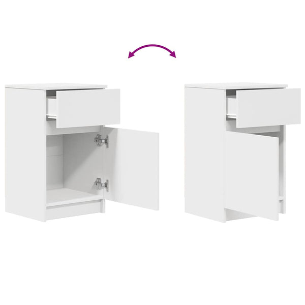 Nachttische 2er Set Weiß 39x35x65cm