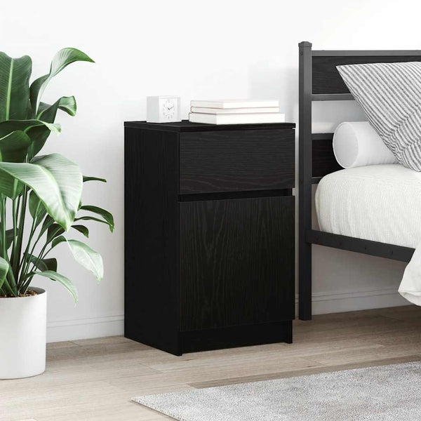 Nachttische 2er Set Schwarz 39x35x65 cm