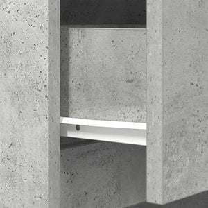 Betongrauer Nachttisch 39x35x65 cm