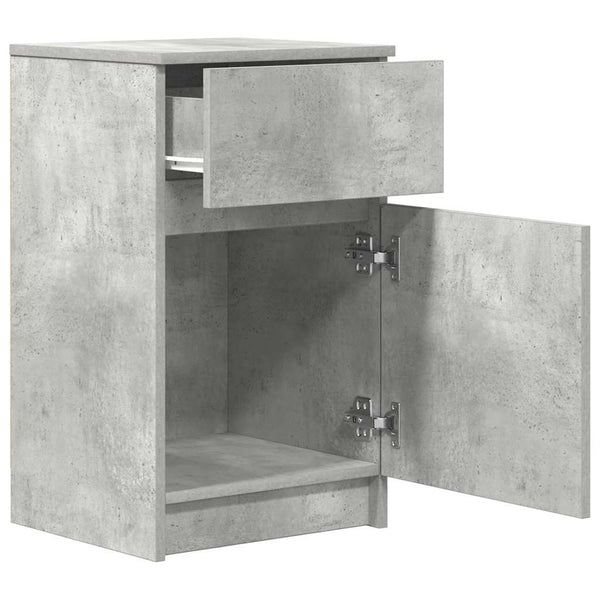 Betongrauer Nachttisch 39x35x65 cm