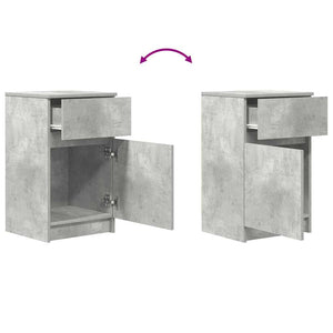Betongrauer Nachttisch 39x35x65 cm
