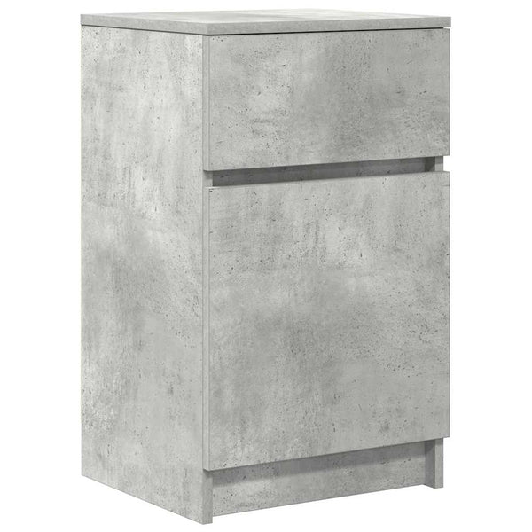 Nachttische 2er Set Betongrau 39x35x65 cm