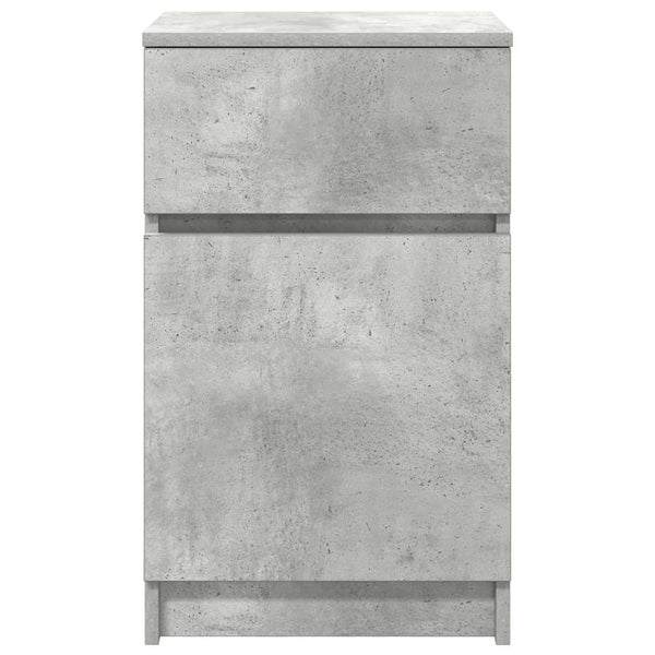 Nachttische 2er Set Betongrau 39x35x65 cm