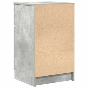 Nachttische 2er Set Betongrau 39x35x65 cm