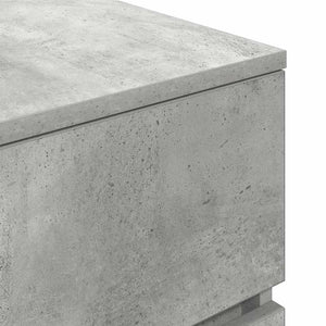 Nachttische 2er Set Betongrau 39x35x65 cm