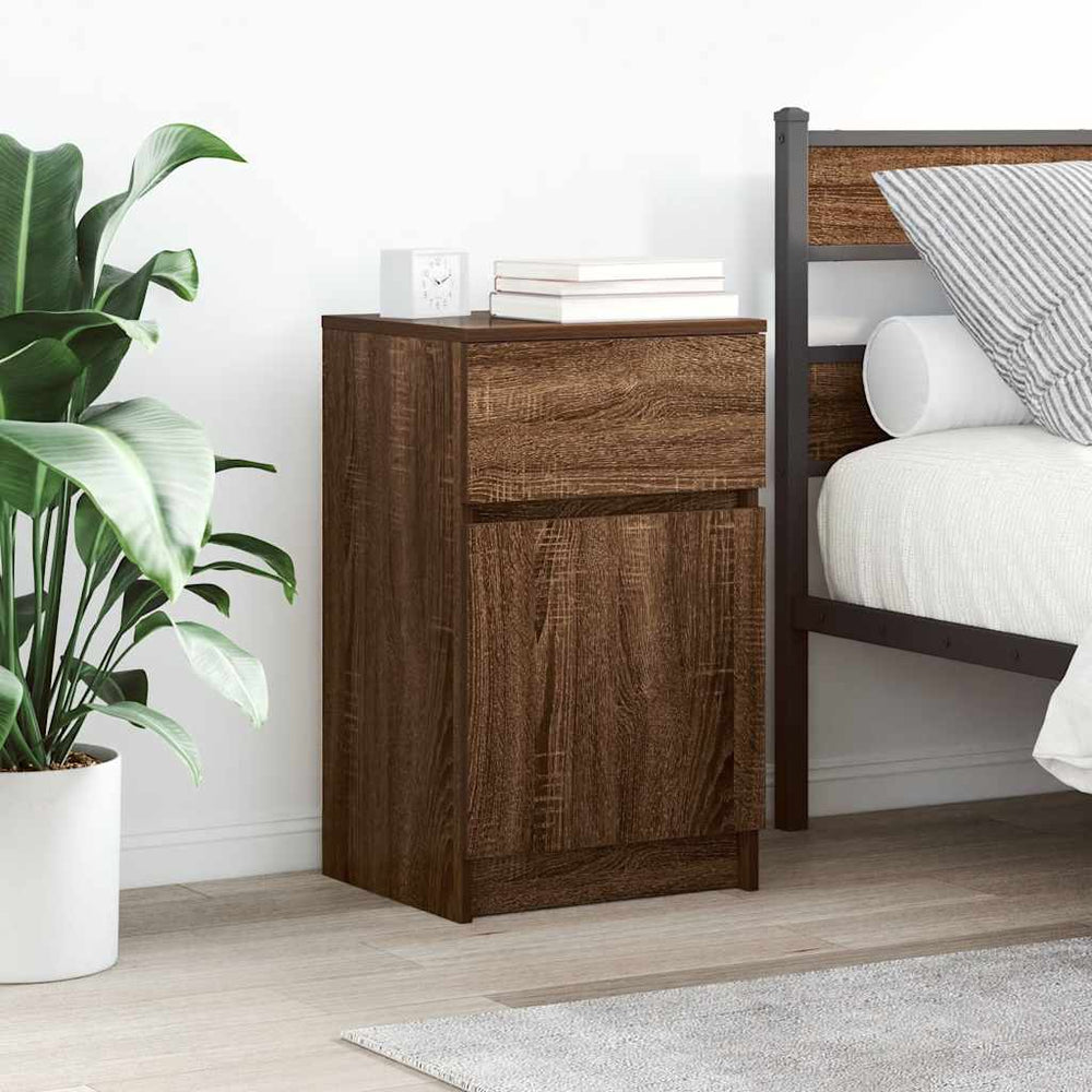 vidaXL Nightstands 2 pcs. Brown Oak Look 39x35x65 cm Engineered Wood