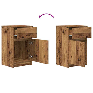 Nachttische 2er Set Altholz-Optik
