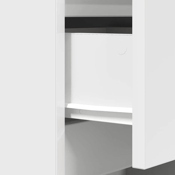 Weißer Nachttisch mit 3 Schubladen