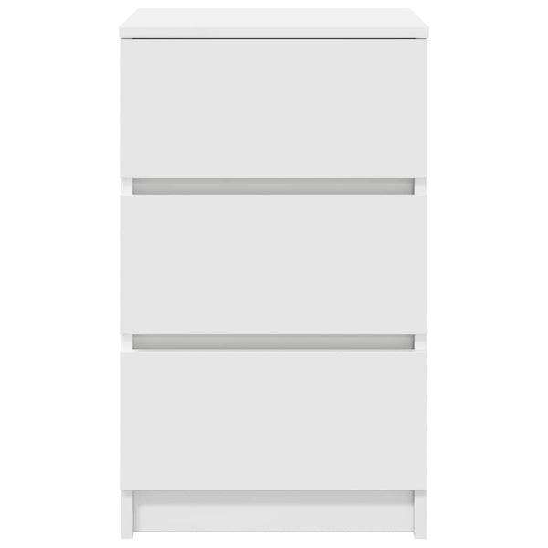 Nachttische Weiß mit 3 Schubladen, 2er-Set