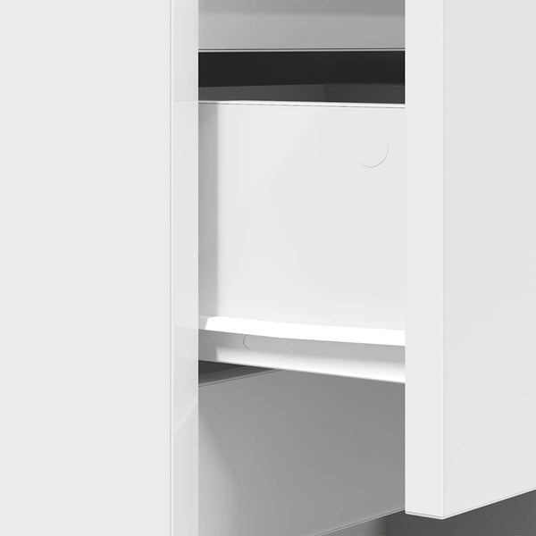 Nachttische Weiß mit 3 Schubladen, 2er-Set