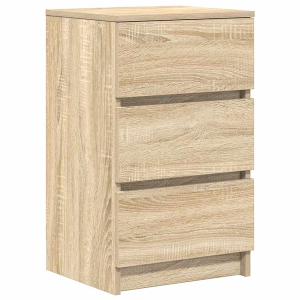 Nachttische Sonoma-Eiche mit 3 Schubladen, 2er-Set
