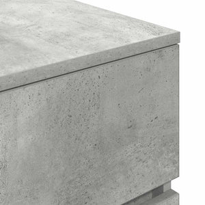 Nachttische mit 3 Schubladen, 2er Set Betongrau
