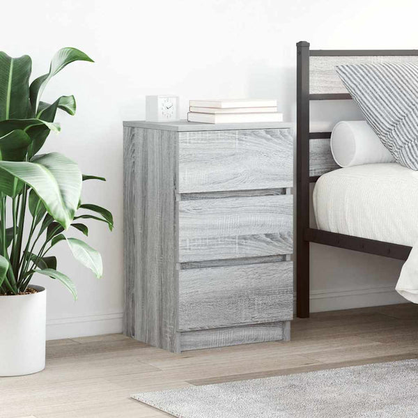 Nachttische mit 3 Schubladen, 2er Set