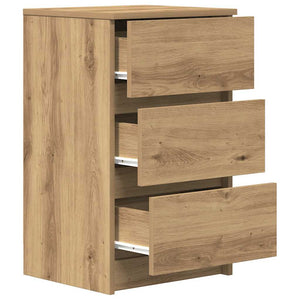 Nachttisch Artisan-Eiche mit 3 Schubladen