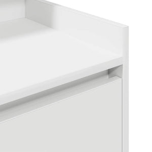 Weißer Nachttisch mit 2 Schubladen