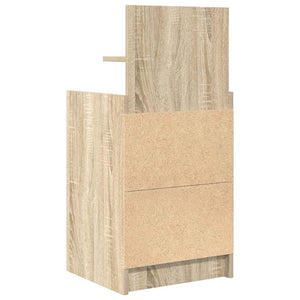 vidaXL Table de chevet à 2 tiroirs Chêne sonoma 38x34x80 cm