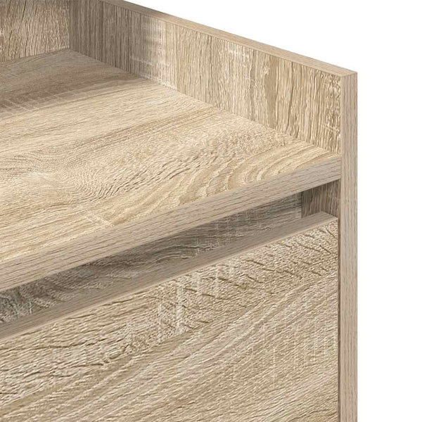 vidaXL Table de chevet à 2 tiroirs Chêne sonoma 38x34x80 cm