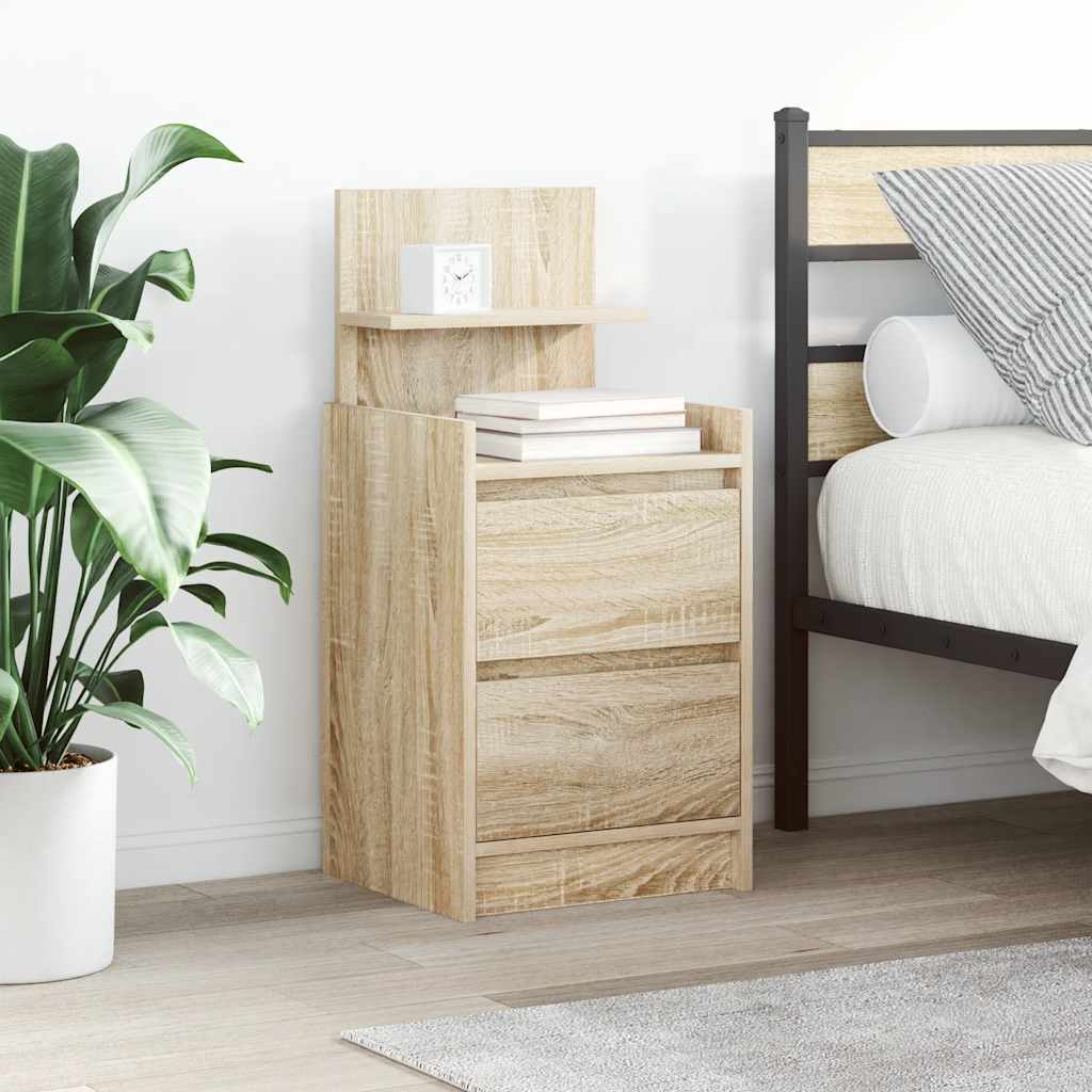 Nachttische Sonoma-Eiche mit 2 Schubladen, 2er-Set