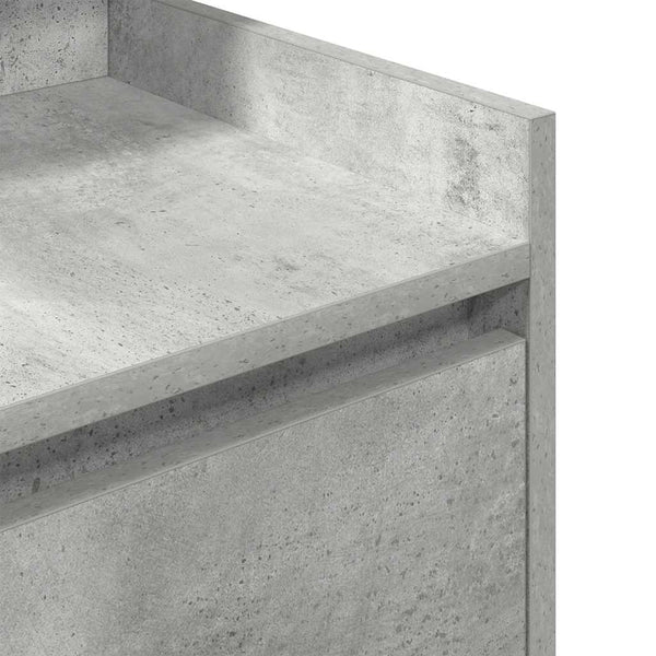 Betongrauer Nachttisch mit 2 Schubladen