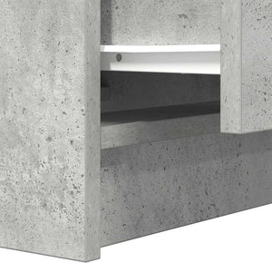 Betongrauer Nachttisch mit 2 Schubladen