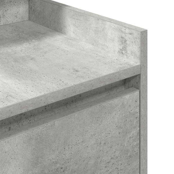 Nachttische Betongrau mit 2 Schubladen, 2er-Set