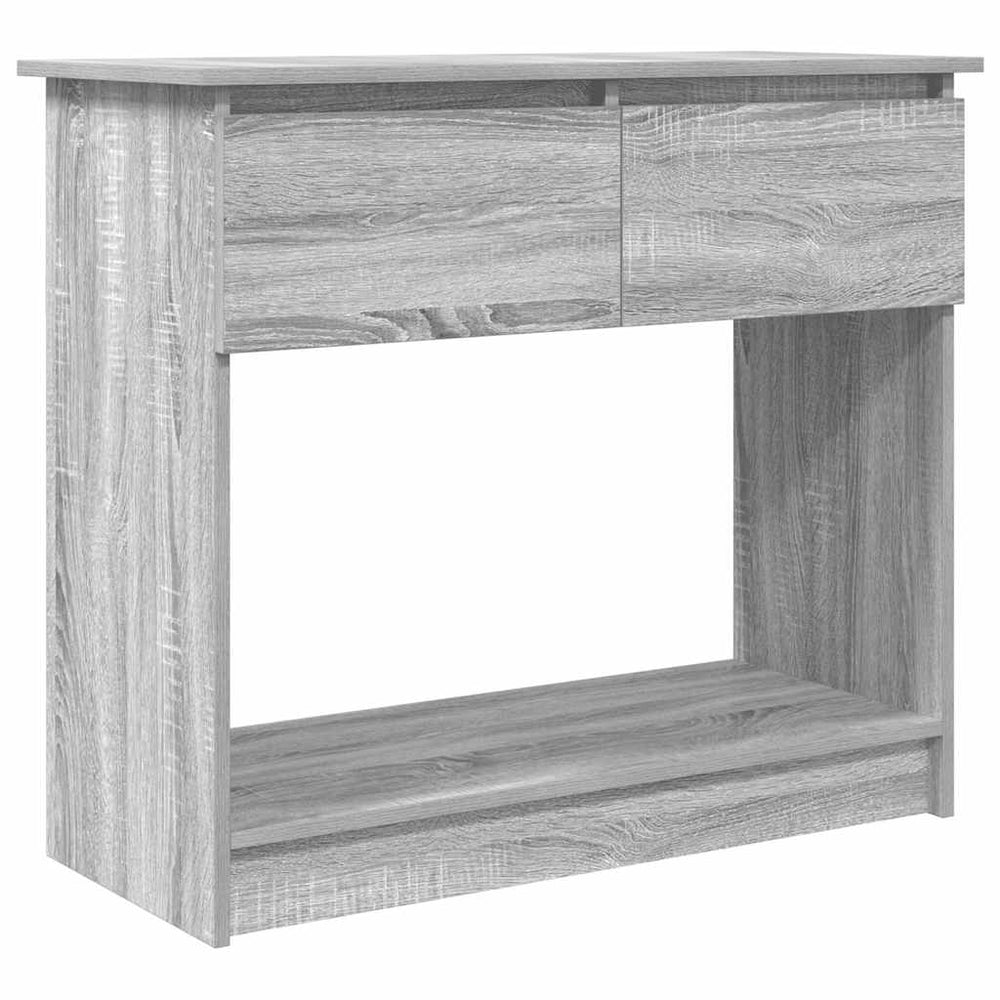 vidaXL Console de table avec tiroirs Gris Sonoma 85,5x38,5x74,5 cm