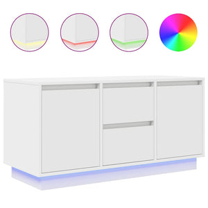 TV-Schrank mit LED Weiß 100 cm