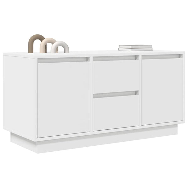 TV-Schrank mit LED Weiß 100 cm