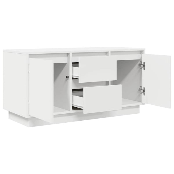 TV-Schrank mit LED Weiß 100 cm