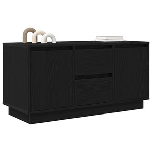 TV-Schrank Schwarz Eichen-Optik mit LED