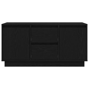 TV-Schrank Schwarz Eichen-Optik mit LED