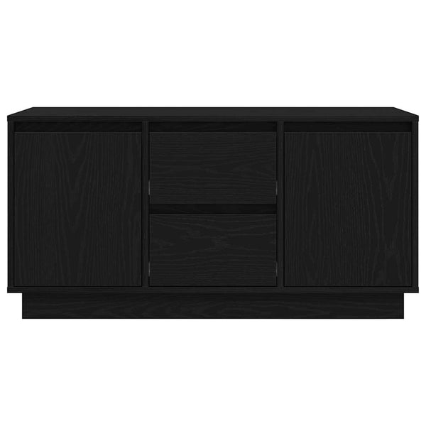 TV-Schrank Schwarz Eichen-Optik mit LED