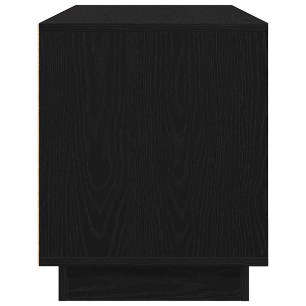 TV-Schrank Schwarz Eichen-Optik mit LED