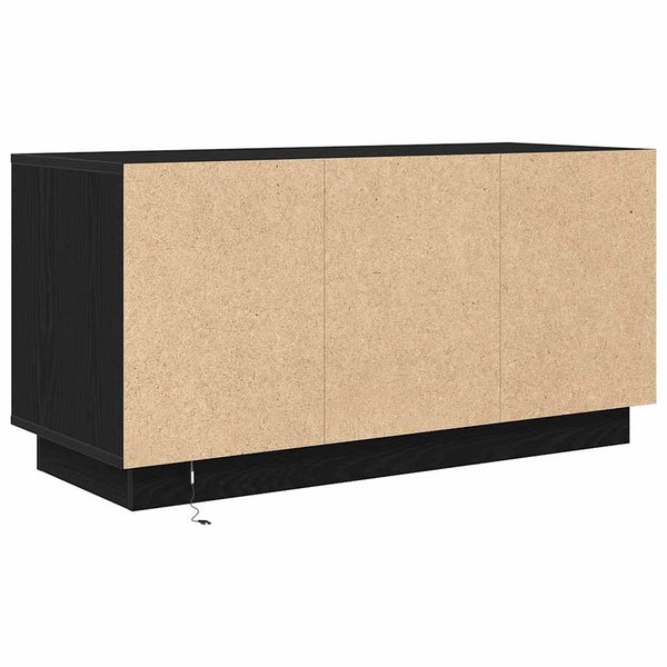 TV-Schrank Schwarz Eichen-Optik mit LED
