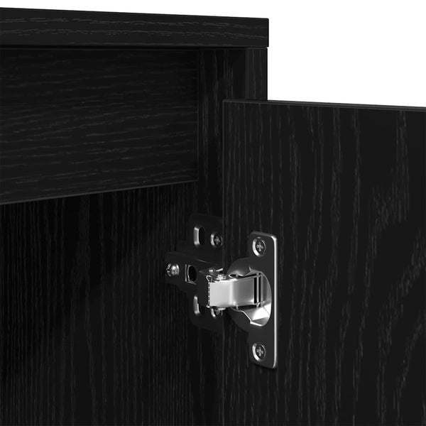 TV-Schrank Schwarz Eichen-Optik mit LED