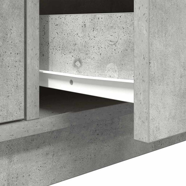 TV-Schrank Betongrau mit LED 100 cm
